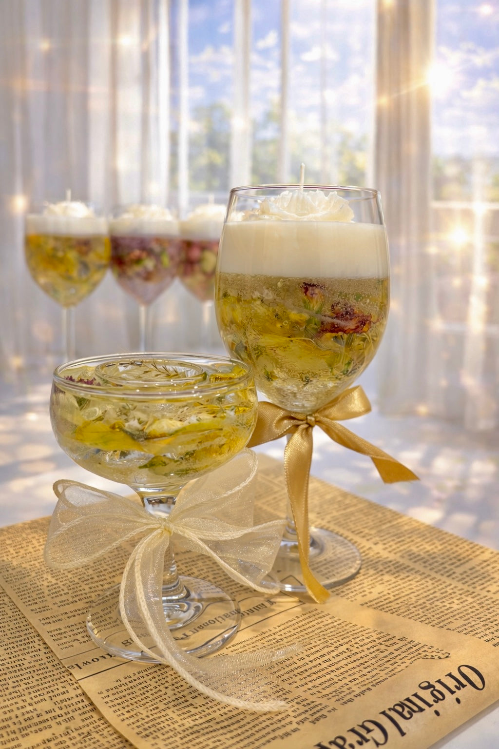 Signature Bloom Candle & Petite Floral Candle Holder Gift Set (2pcs)