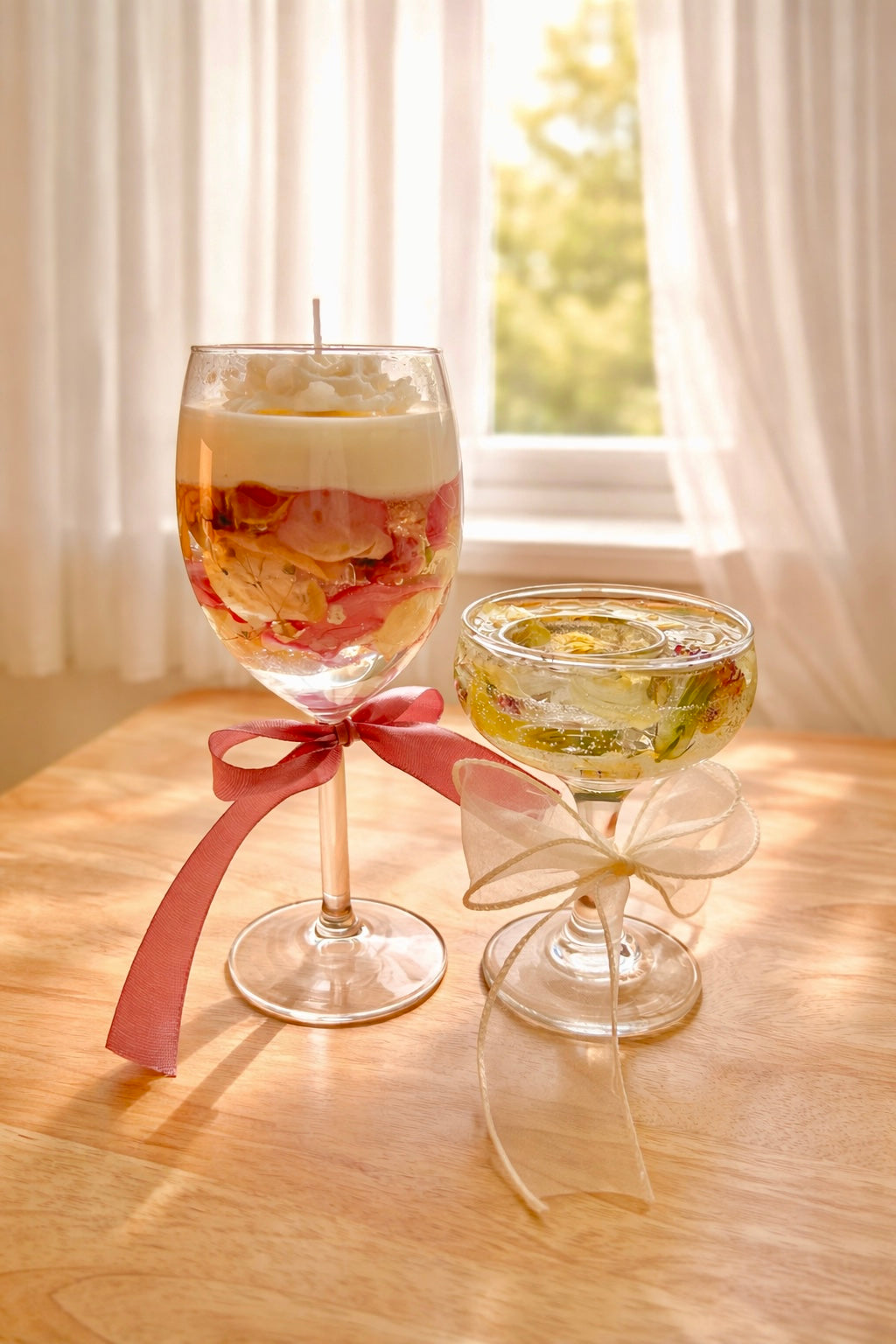 Signature Bloom Candle & Petite Floral Candle Holder Gift Set (2pcs)