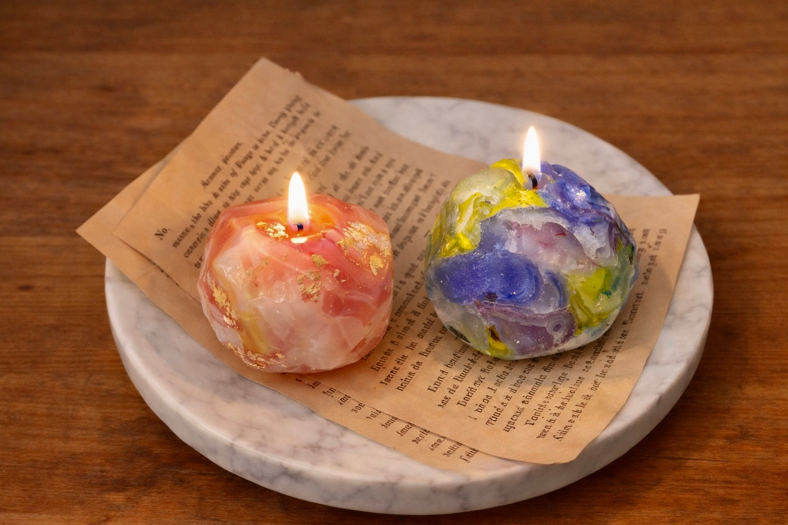 Gemstone Crystal Candle Set (Set of 2/3)